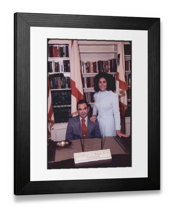 Framed Print : George Wallace with Wife Cornelia Framed Print : George Wallace with Wife Cornelia