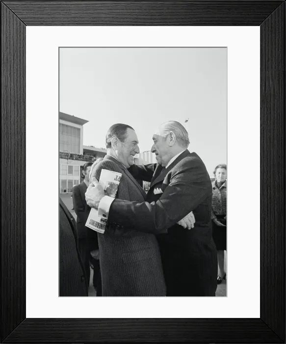 Framed Print : Hector Campora and Juan Peron Embracing Framed Print : Hector Campora and Juan Peron Embracing