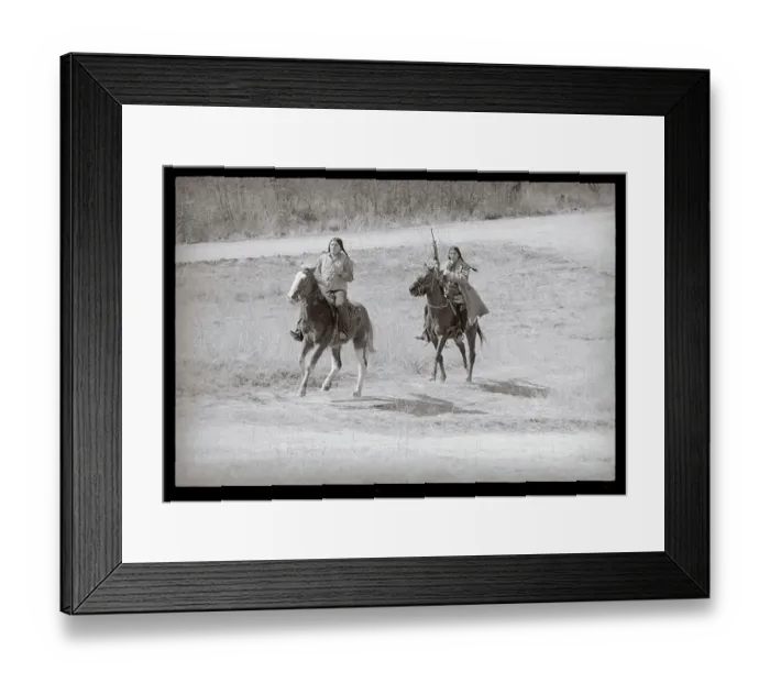 Framed Print : Indians Riding at Wounded Knee Framed Print : Indians Riding at Wounded Knee