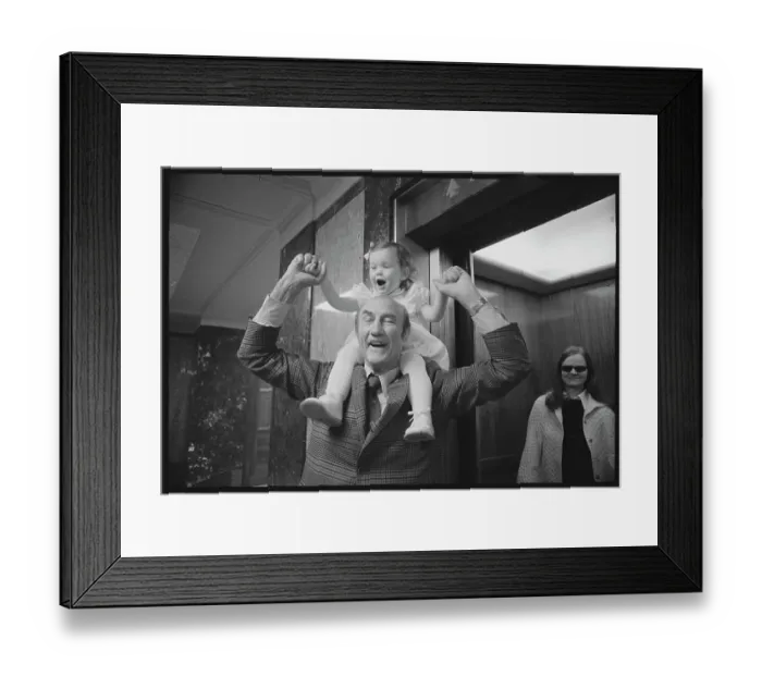 Framed Print : Strom Thurmond with His Daughter on His Back Framed Print : Strom Thurmond with His Daughter on His Back