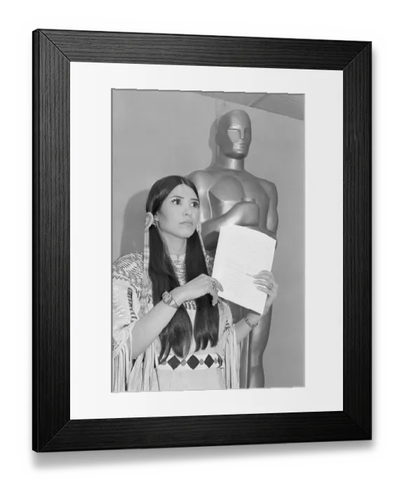 Framed Print : Sacheen Littlefeather Representing Brando at Oscars Framed Print : Sacheen Littlefeather Representing Brando at Oscars