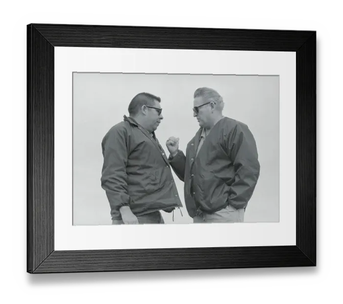 Framed Print : Dick Wilson and Wayne Colburn Conversing Framed Print : Dick Wilson and Wayne Colburn Conversing