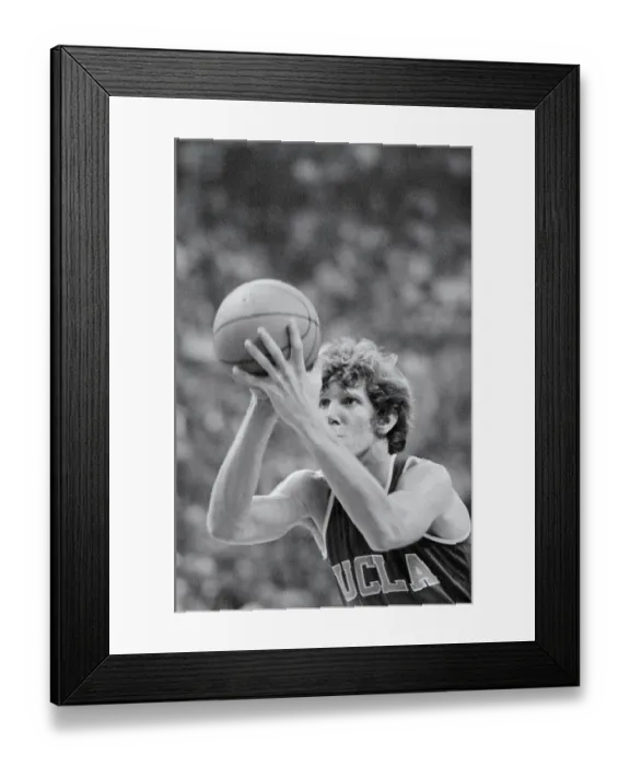 Framed Print : Bill Walton Shooting Foul Shot Framed Print : Bill Walton Shooting Foul Shot