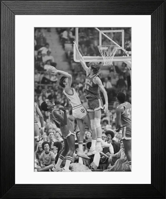 Framed Print : Bill Walton Blocking Basket from Steve Green Framed Print : Bill Walton Blocking Basket from Steve Green