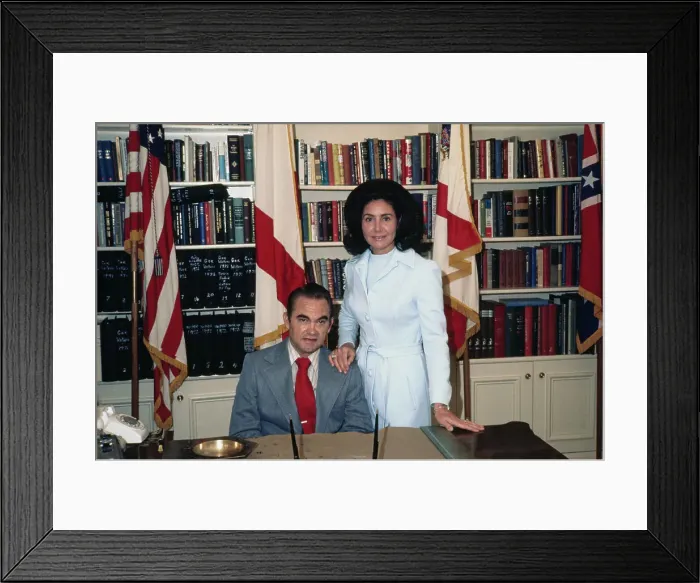 Framed Print : George Wallace & Wife in Alabama Office Framed Print : George Wallace & Wife in Alabama Office