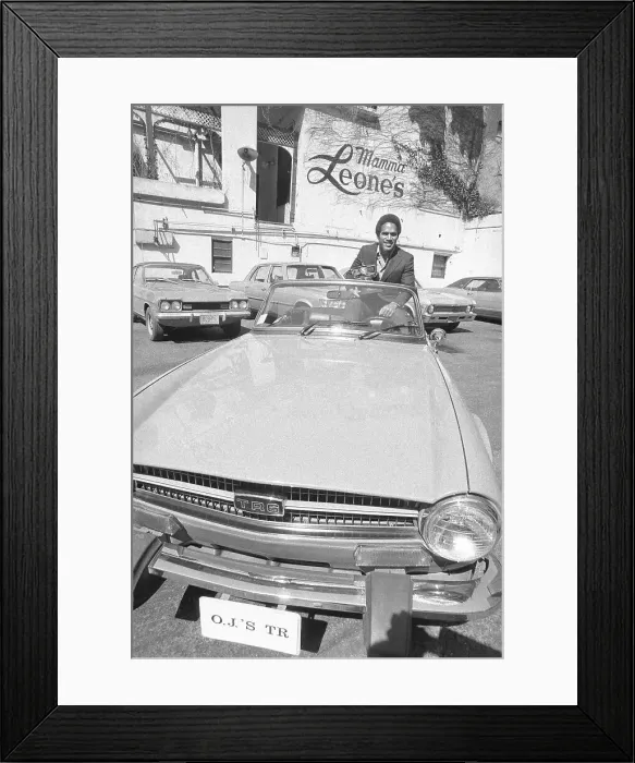 Framed Print : O.J. Simpson With the Life Saver of the Year Award for Sports Framed Print : O.J. Simpson With the Life Saver of the Year Award for Sports