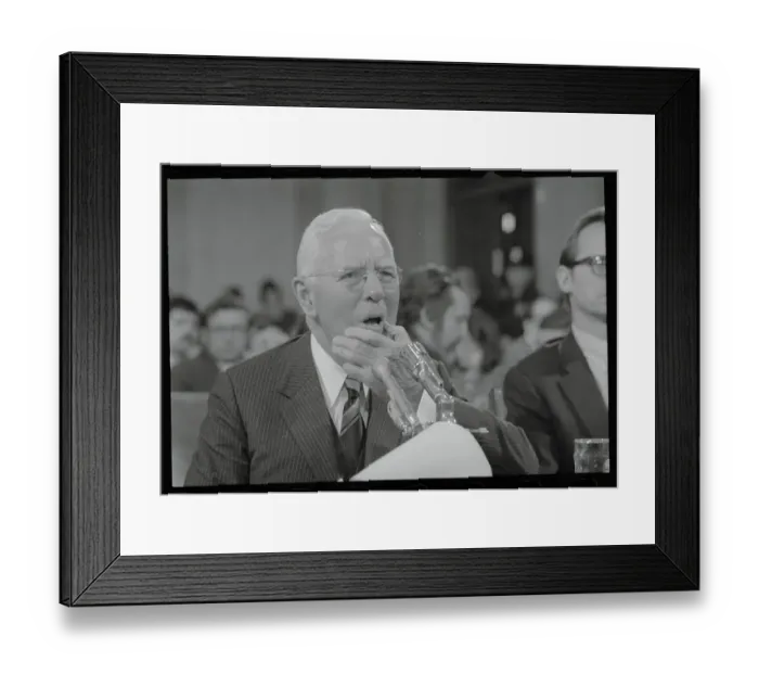 Framed Print : John McCone Testifying Before a Senate Subcommittee Framed Print : John McCone Testifying Before a Senate Subcommittee
