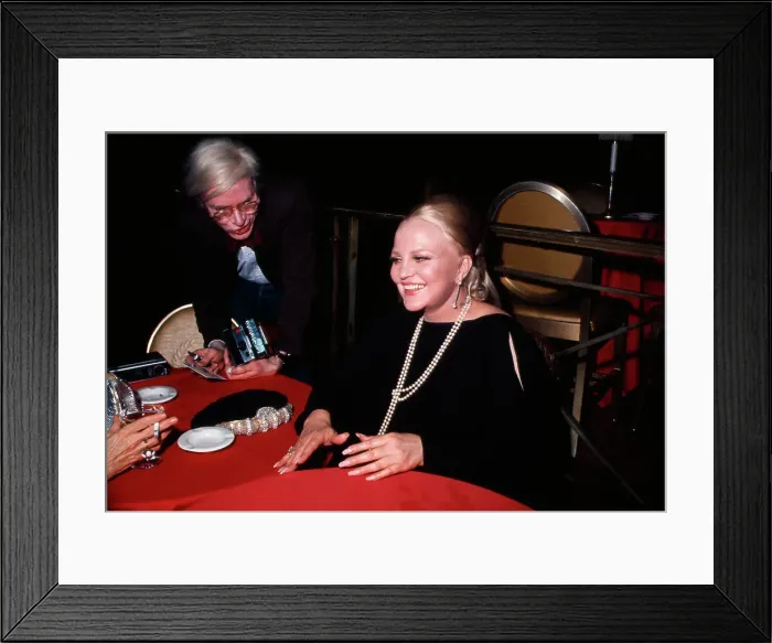 Framed Print : Andy Warhol with Peggy Lee