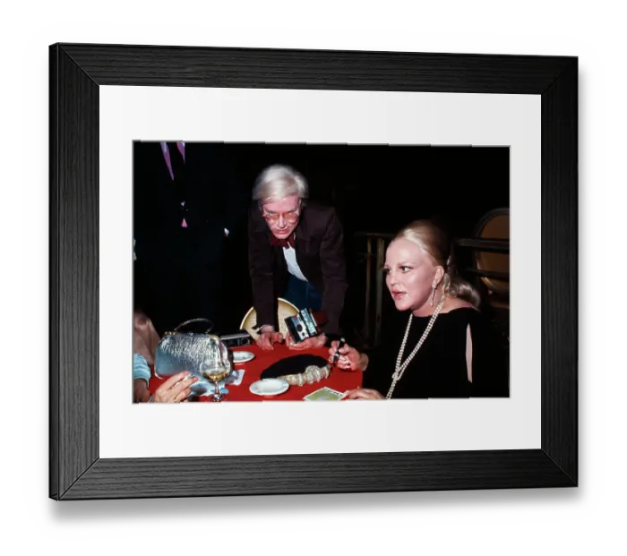 Framed Print : Andy Warhol with Peggy Lee