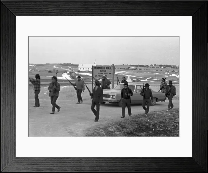 Framed Print : American Indian Movement Members at Wounded Knee Framed Print : American Indian Movement Members at Wounded Knee