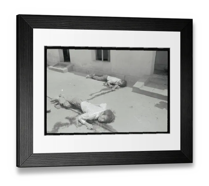 Framed Print : Two Bodies on a Street Framed Print : Two Bodies on a Street