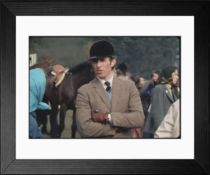 Framed Print : ark Phillips Standing in Front of His Horse Framed Print : ark Phillips Standing in Front of His Horse