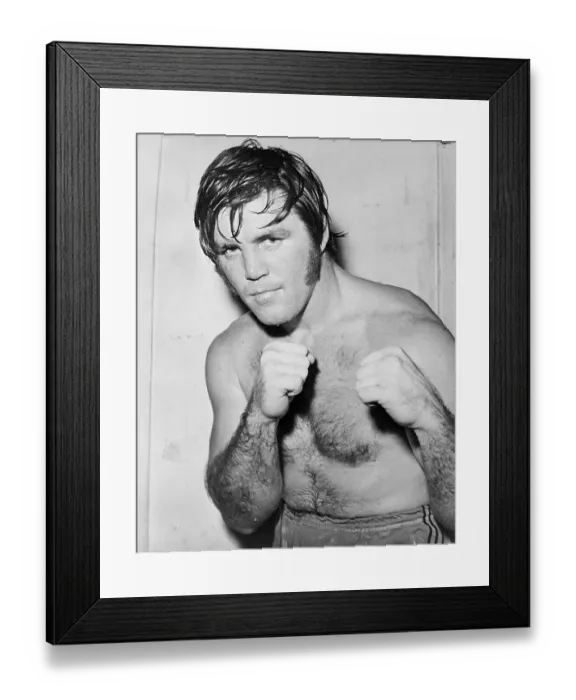 Framed Print : Jerry Quarry Posing in Boxing Form Framed Print : Jerry Quarry Posing in Boxing Form