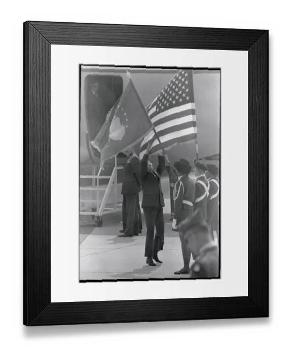 Framed Print : Bobby Joe Keesee Touching American Flag Framed Print : Bobby Joe Keesee Touching American Flag