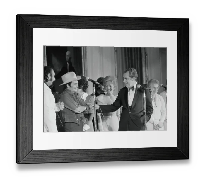 Framed Print : Merle Haggard Performs for Nixons Framed Print : Merle Haggard Performs for Nixons