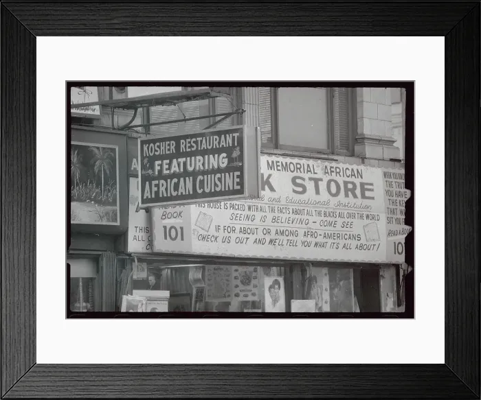 Framed Print : Kosher Restaurant Serving African Food Framed Print : Kosher Restaurant Serving African Food