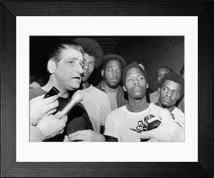 Framed Print : Albert De Salvo Talks to Press in Prison Framed Print : Albert De Salvo Talks to Press in Prison