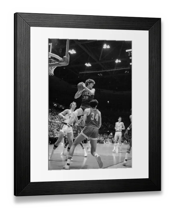 Framed Print : Bill Walton Grabbing the Rebound Framed Print : Bill Walton Grabbing the Rebound
