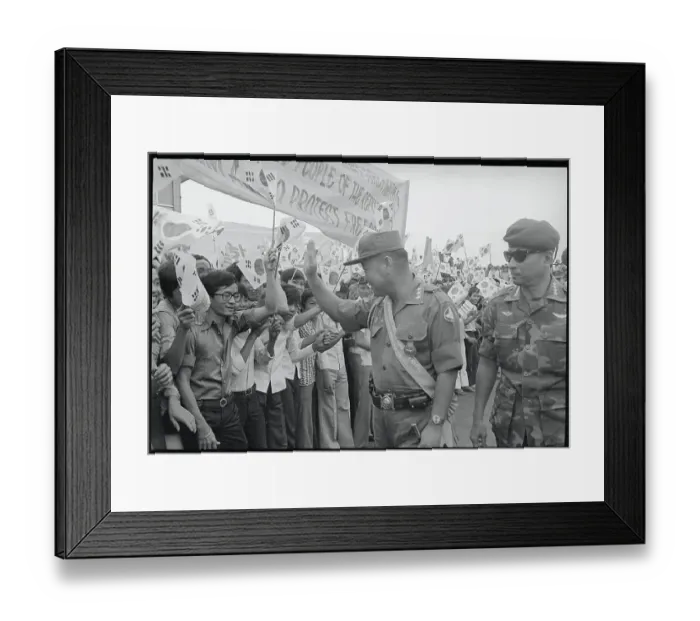 Framed Print : Military Leader Waving Goodbye To Spectators Framed Print : Military Leader Waving Goodbye To Spectators