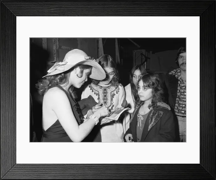 Framed Print : Carrie Fisher Signing Autographs Framed Print : Carrie Fisher Signing Autographs