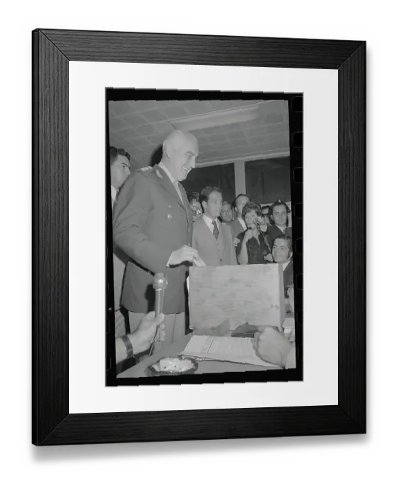 Framed Print : Alejandro Lanusse Casting a Ballot Framed Print : Alejandro Lanusse Casting a Ballot