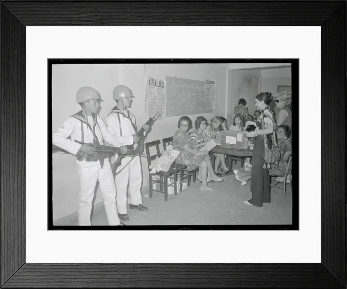 Framed Print : Sailors Guarding an Election Framed Print : Sailors Guarding an Election