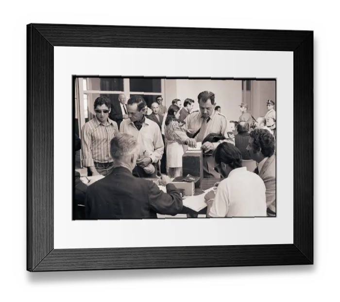 Framed Print : Man Voting in Presidential Elections Framed Print : Man Voting in Presidential Elections