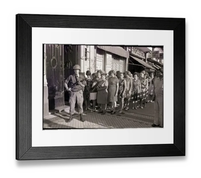 Framed Print : Soldier Stands Guard at Elections Framed Print : Soldier Stands Guard at Elections