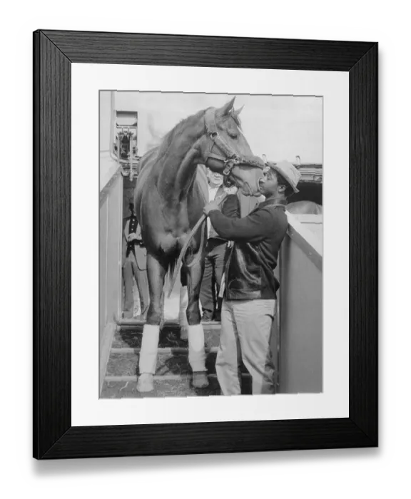 Framed Print : Secretariat Being Led Down Steps Framed Print : Secretariat Being Led Down Steps