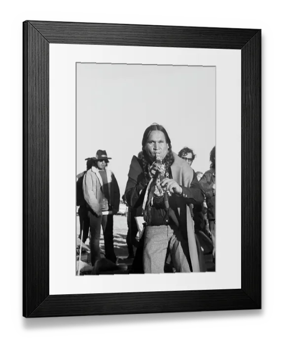 Framed Print : Leonard Crow Dog Smoking Peace Pipe Framed Print : Leonard Crow Dog Smoking Peace Pipe
