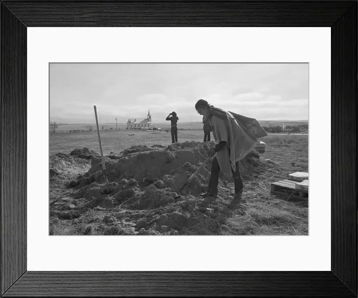 Framed Print : Native American Fortifying Bunker Framed Print : Native American Fortifying Bunker