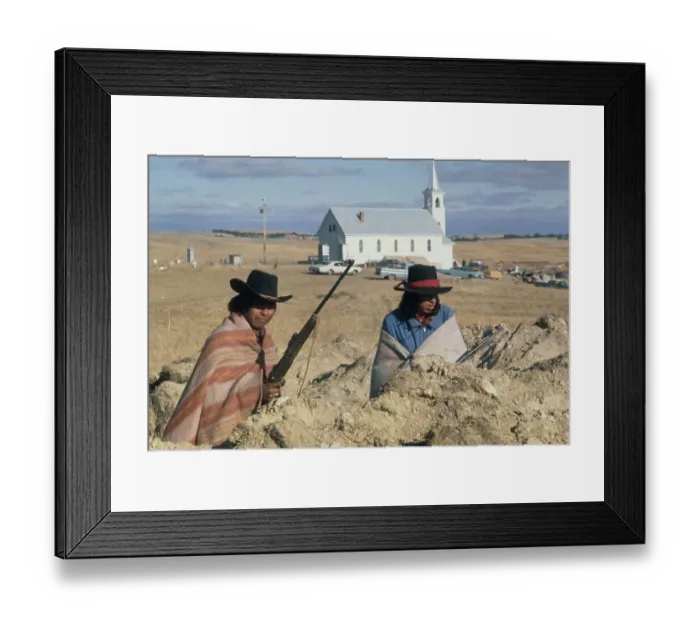 Framed Print : Wounded Knee Occupation, 1973 Framed Print : Wounded Knee Occupation, 1973