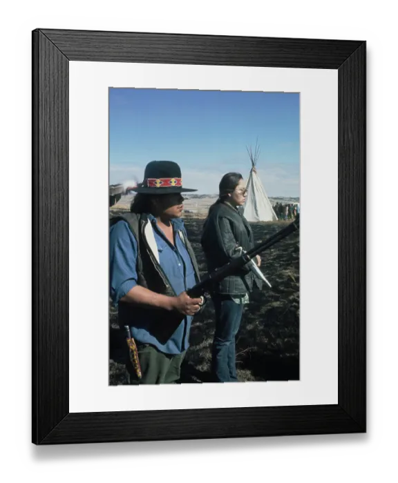 Framed Print : Wounded Knee Occupation, 1973 Framed Print : Wounded Knee Occupation, 1973