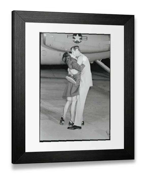 Framed Print : Robert J. Naught Kissing His Wife Framed Print : Robert J. Naught Kissing His Wife