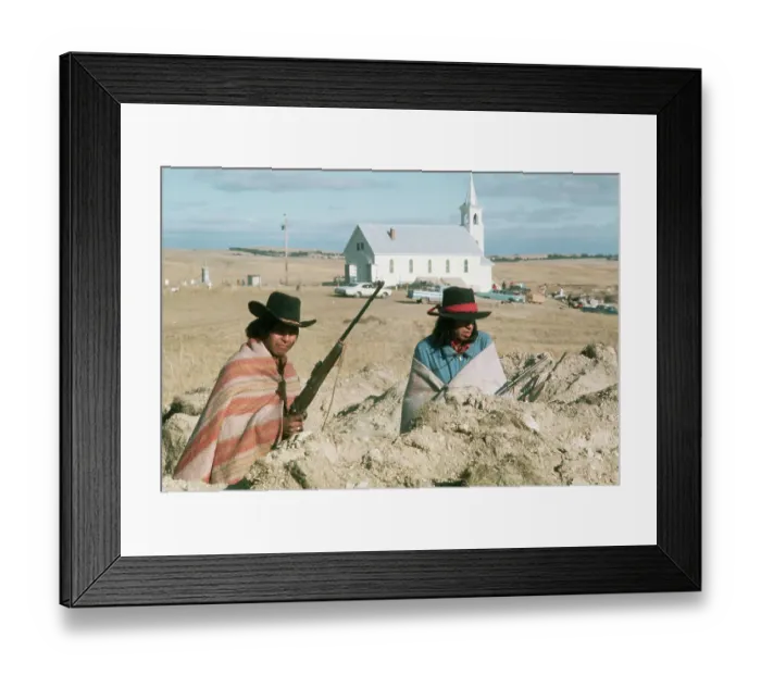 Framed Print : Indian On Guard At Wounded Knee Framed Print : Indian On Guard At Wounded Knee