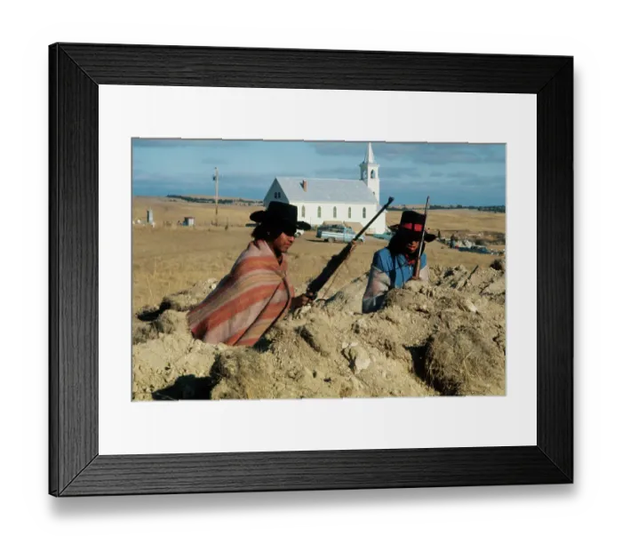 Framed Print : Indians On Guard At Wounded Knee Framed Print : Indians On Guard At Wounded Knee