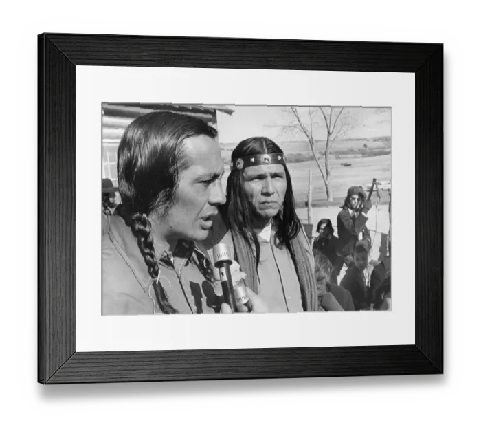 Framed Print : Russell Means and Dennis Banks Framed Print : Russell Means and Dennis Banks