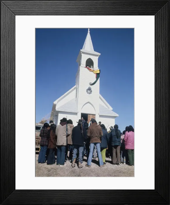 Framed Print : Wounded Knee Occupation, 1973 Framed Print : Wounded Knee Occupation, 1973