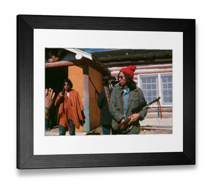 Framed Print : Native American Demonstration at Wounded Knee Framed Print : Native American Demonstration at Wounded Knee