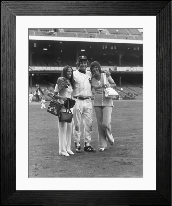 Framed Print : Fritz Peterson with Wife Marilyn and Susan Kekich Framed Print : Fritz Peterson with Wife Marilyn and Susan Kekich
