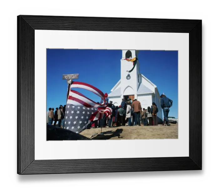 Framed Print : Meeting Taking Place at Wounded Knee Framed Print : Meeting Taking Place at Wounded Knee