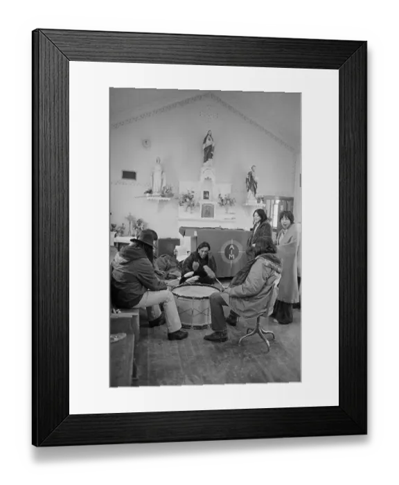 Framed Print : Indians Chanting And Playing Framed Print : Indians Chanting And Playing