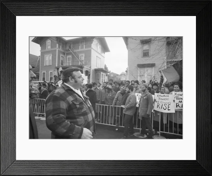 Framed Print : Anthony Imperiale Facing Demonstrators Framed Print : Anthony Imperiale Facing Demonstrators