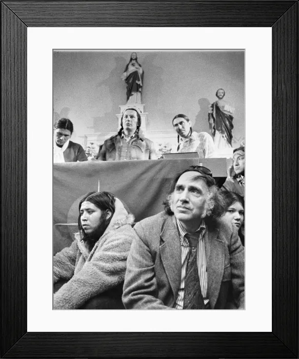 Framed Print : William Kunstler Attends an AIM Meeting Framed Print : William Kunstler Attends an AIM Meeting