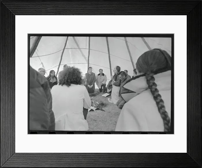 Framed Print : Lawyers Meeting with American Indian Movement Members Framed Print : Lawyers Meeting with American Indian Movement Members