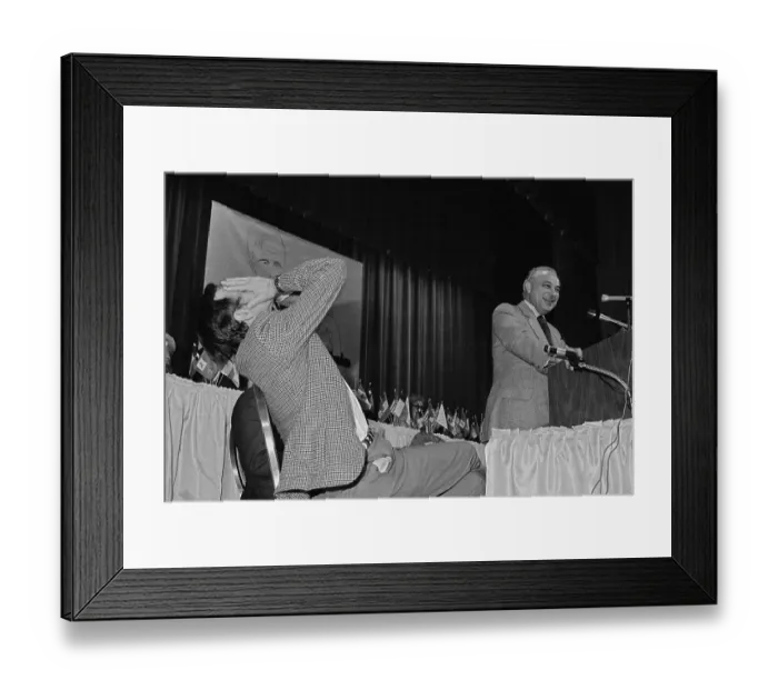 Framed Print : George Bush Covering His Face Framed Print : George Bush Covering His Face