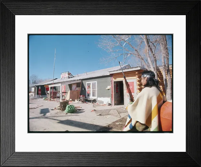 Framed Print : Armed American Indian Guarding Trading Post Framed Print : Armed American Indian Guarding Trading Post