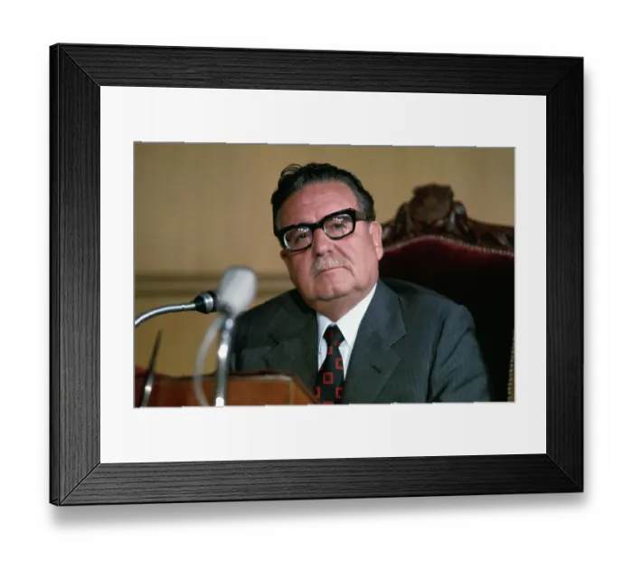 Framed Print : Chilean President Salvador Allende in Press Conference Framed Print : Chilean President Salvador Allende in Press Conference