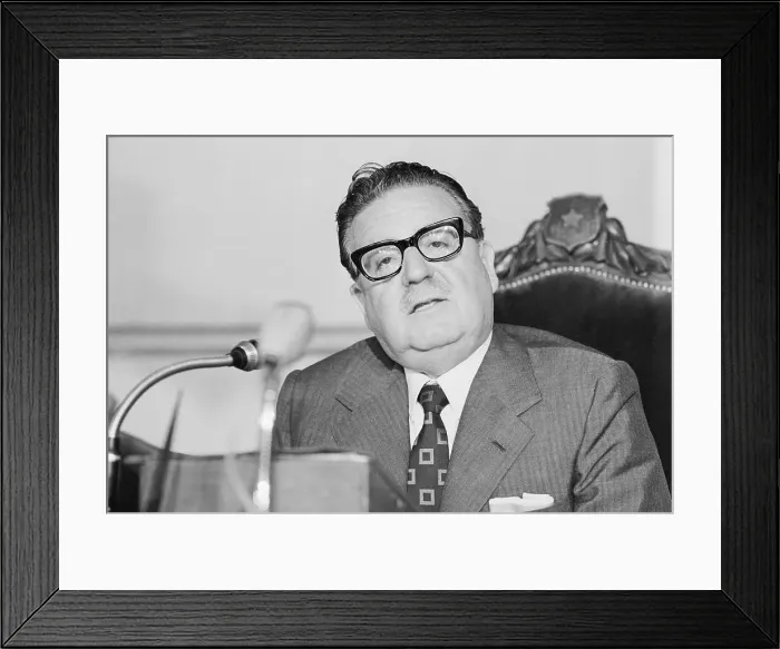 Framed Print : Chilean President Salvador Allende Framed Print : Chilean President Salvador Allende