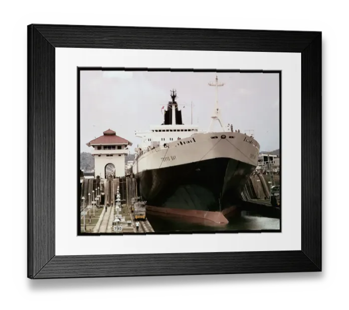 Framed Print : Ship Passing Through Miraflores Locks Framed Print : Ship Passing Through Miraflores Locks